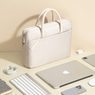 2025新款 笔记本电脑包14寸手提女16通勤适用苹果macbook华为matebook想联小新pro13防摔防震单肩戴尔华硕惠普