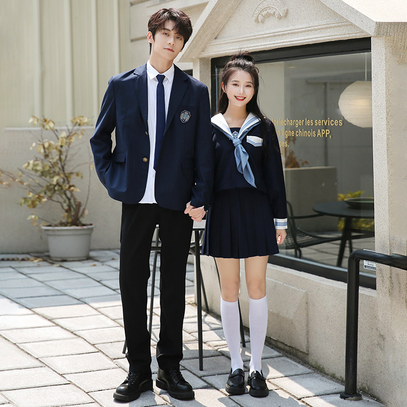 日系JK制服软妹裙二本海军风秋季水手服校服学生学院风套装班服