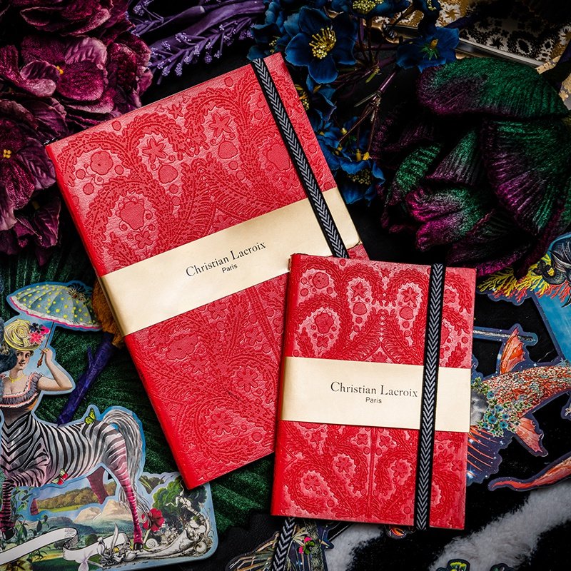 法国christian lacroix 帕西欧经典a6笔记本 横线内页彩色软皮本