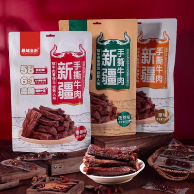 疆域皇后新疆牛肉干风味手撕牛肉干单独小包装疆域皇后500g*1袋