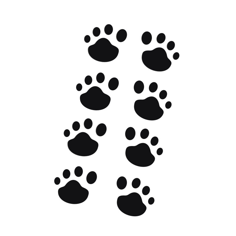 小狗引擎盖车身贴猫爪印