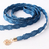 复古文艺刺绣腰带女配裙子简约百搭连衣裙装 饰腰链休闲裙带布腰带