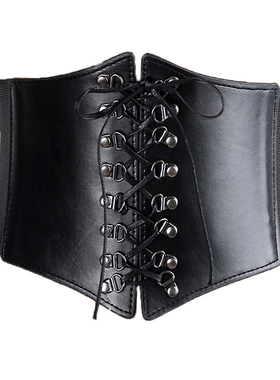 高级感铆钉宽腰封女配连衣裙子百搭大码加长装饰束腰松紧腰带配饰