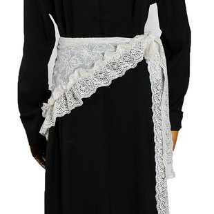 蕾丝屁帘三角巾腰带女配裙子法式加长复古流苏宽腰封腰绳裤子配饰