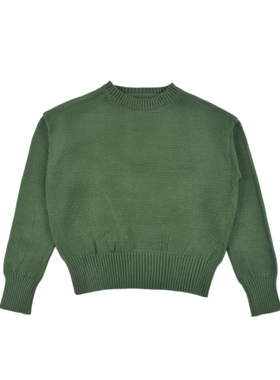 D776多色男女童百搭时尚纯色针织衫秋冬季保暖毛衣圆领长袖套头