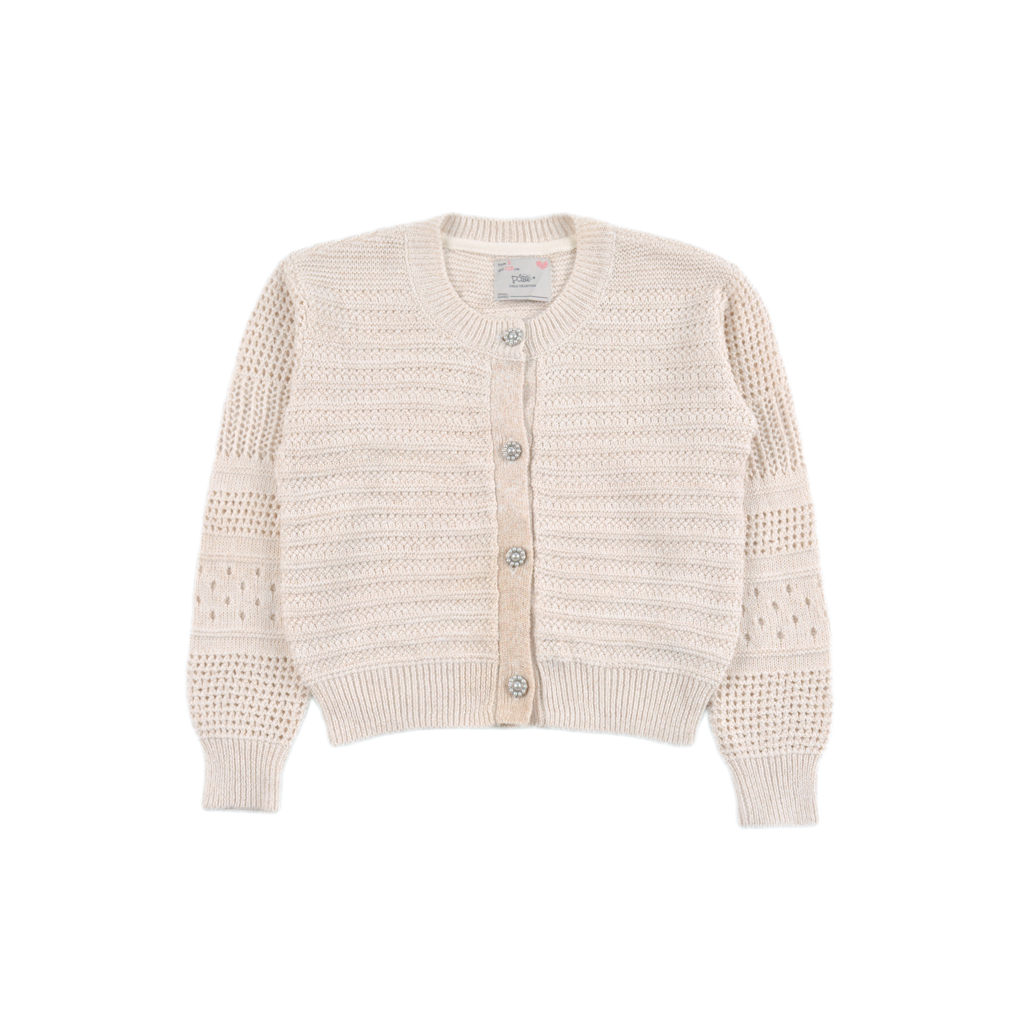 D1621 棉舒适女童针织衫毛衣百搭圆领长袖开衫外套中小童上衣透气