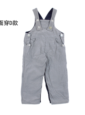 A1726 多款男女童秋冬季加厚双面穿百搭保暖长裤休闲婴幼儿背带裤