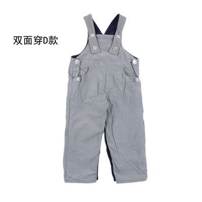 男女童婴幼儿保暖双层背带裤秋冬