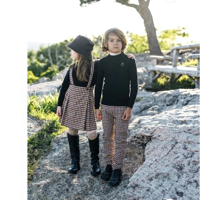 D1416 多色棉弹力打底针织衫男女童毛衣大中小童半高领长袖套头