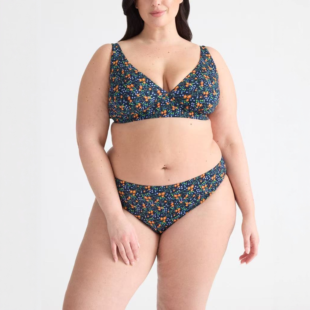 SW05不退换 upf50+高腰大码女士泳裤度假游泳生理期轻量吸收泳裤