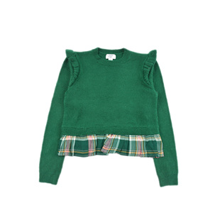 套头百搭透气休闲中大童上衣 毛衣圆领长袖 D1529 女童舒适针织衫