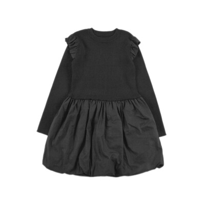 D1784 时尚百搭女童针织连衣裙精致舒适公主裙中小童针织衫蛋糕裙