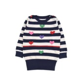 D1794 套头舒适上衣 毛衣圆领长袖 条纹款 男女童婴幼儿宝宝针织衫