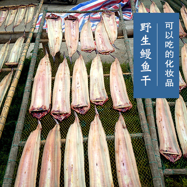 福建特产鳗鱼干东海鳗鱼鲞手工鳗鱼片整条分段干货海鲜500g