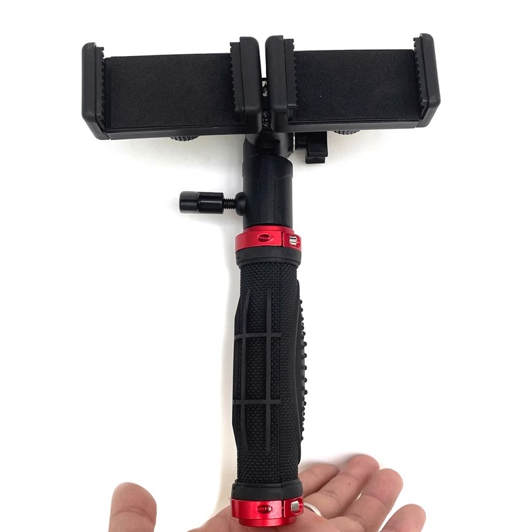 网红手持直播支架双手机三脚架配件多用双机位户外多机位多个手机