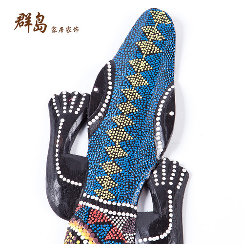 东南亚风彩绘动物家居客厅壁饰