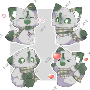 兽兽表情包全身模板约稿定制furry兽圈幻想生物白菜价