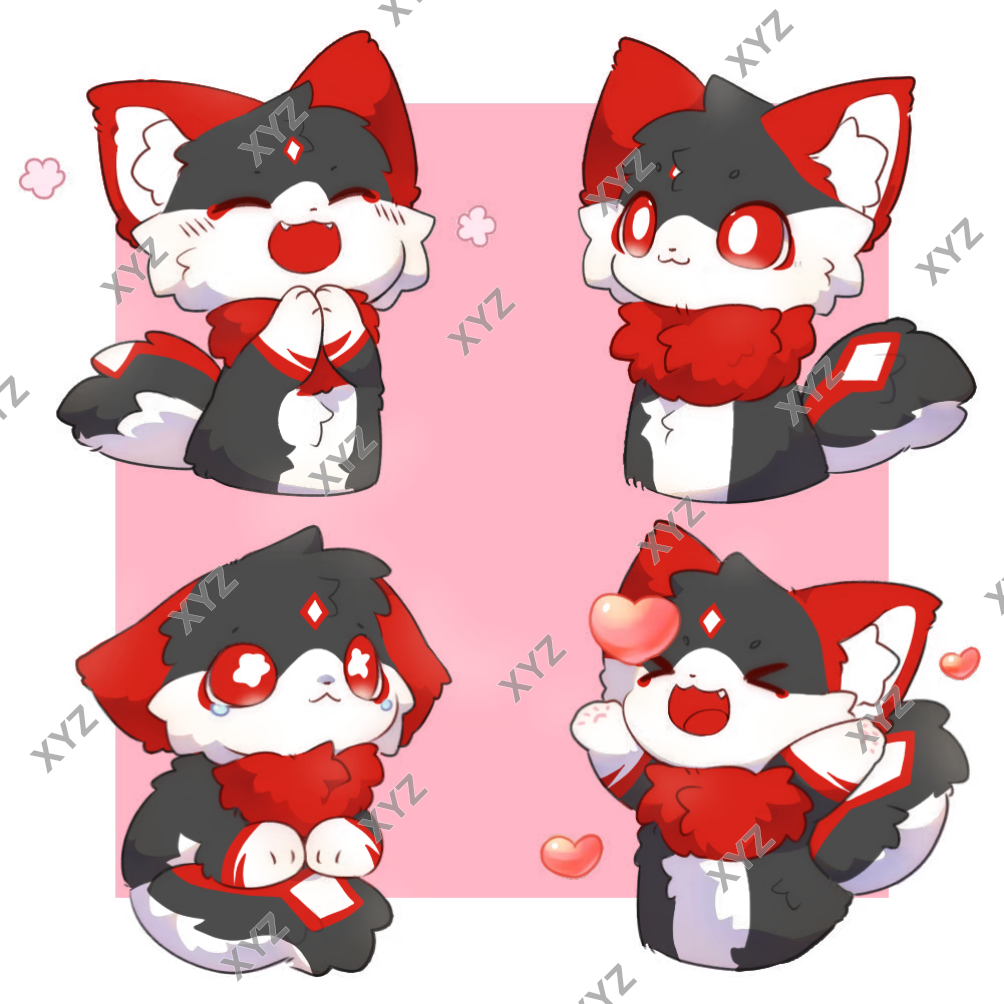 兽兽表情包全身模板约稿定制furry兽圈幻想生物白菜价