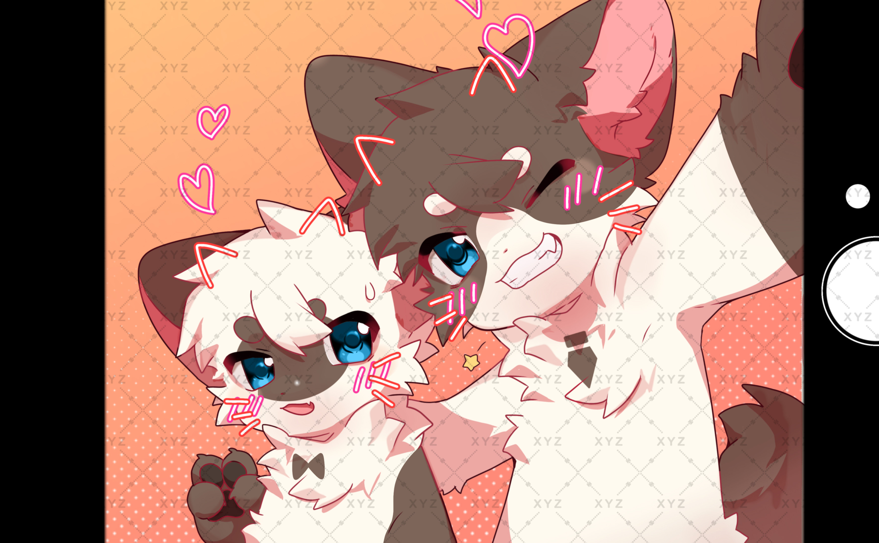 双兽自拍模板约稿定制furry兽圈幻想生物盐情头头像贴贴白菜价