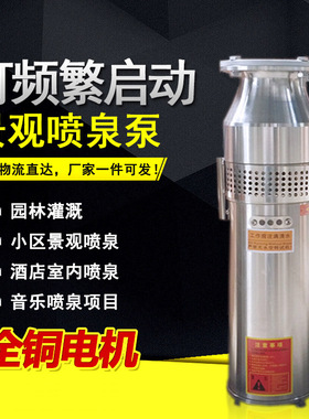QSP25-12-1.5充水景观喷泉专用潜水泵40-9QSPF不锈钢潜水喷泉泵