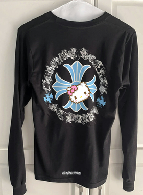 (现货)自主St.Barth城市限定冰蓝色十字架梵文长袖T恤女男 打底