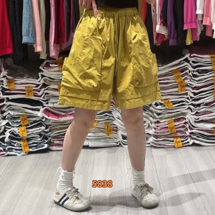 女2026夏季 新款 宽松百搭大口袋阔脚五分裤 欧版 裤 休闲短裤 工装 时尚