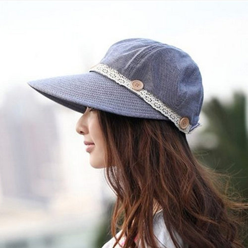 帽子女夏天太阳帽韩版潮可折叠遮阳帽 防嗮遮脸大沿防晒沙滩帽