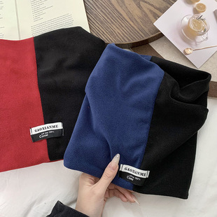 围脖秋冬季 脖套男运动骑行防寒保暖户外百搭毛绒围巾护颈脖套 新款