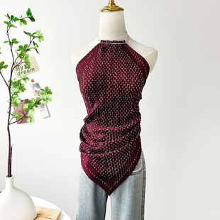 压绉高级感丝巾吊带围巾女大学生旅游轻奢油画风印花缎面围巾 新款