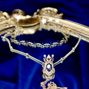 Sherain | 诗觅雨 红桃皇后项链珍珠吊坠星片叠戴锁骨链毛衣链