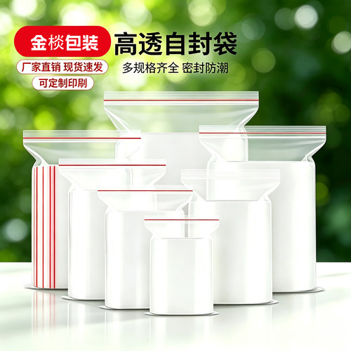 PE透明加厚分装产品防尘自封袋