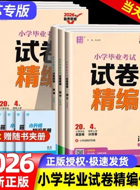 2026备考密卷 通城学典小学毕业考试试卷精编 语文数学英语 江苏专用 三本套装24份小学毕业升学考试试卷小升初2025年江苏省真题卷