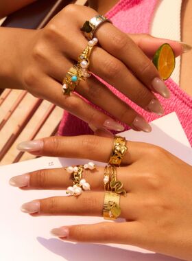 欧美不锈钢吊坠戒指钛钢不掉色高级感不锈钢饰品ring