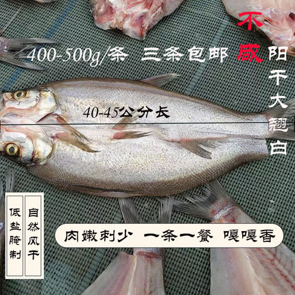 半干大白刁400g 阳干糍粑鱼刁子鱼新鲜腌制鱼干 翘嘴鱼特色招牌菜