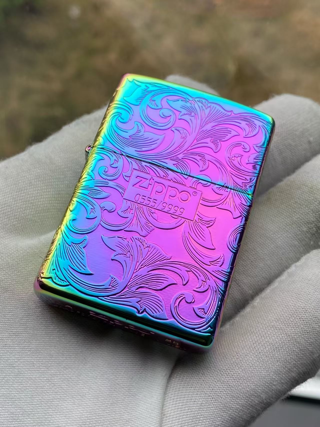 正品Zippo打火机富贵唐草 限量版个性雕刻幻彩唐草中标 男士礼物