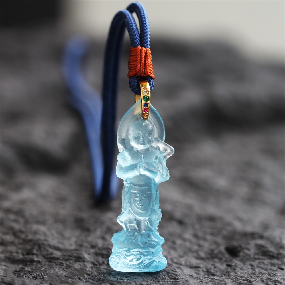 金童玉女吊坠佛家结缘项链礼物