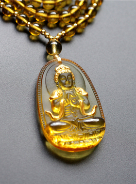 阿弥陀佛吊坠链古法琉璃男女款