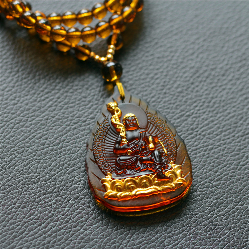 佛牌古法琉璃守护神观音吊坠定制