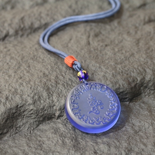 惠古琉璃药师心咒吊坠佛牌结缘品男女款项链护身符挂件饰品礼物