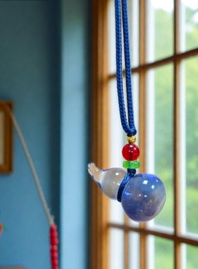 惠古古法琉璃葫芦吊坠平安福禄挂件项链工艺品钥匙扣礼物DIY配件