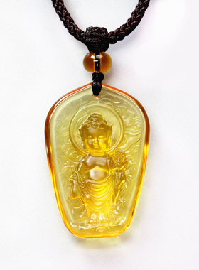 项链饰品护身平安古法琉璃宝宝佛