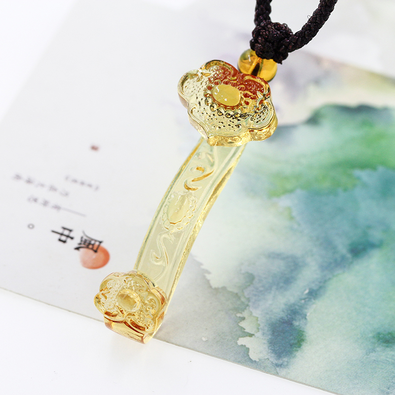 古法琉璃琉璃年年如意吊坠复古项链礼物包挂穗 茶宠摆件 茶针搁置