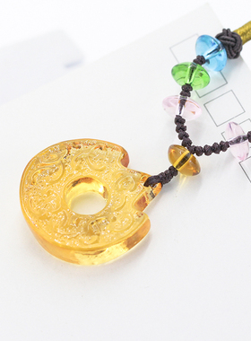 古法琉璃坊吉祥符观山吊坠项链