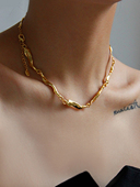 JILIFANG 复古熔岩不规则高级感冷淡风chocker短项链 艺术设计法式