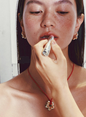 时髦度假风花朵吊坠项链