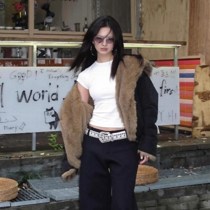 超火时髦~fanss新品皮草派克服女