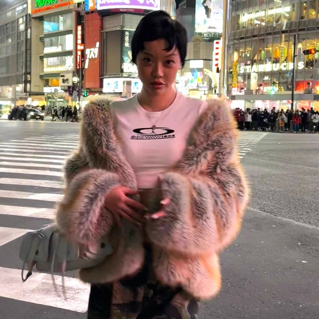 鎏沙金~fanss新品时髦年轻版皮草