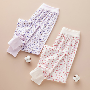 老式秋裤单件纯棉碎花中老年人妈妈奶奶老太太衬裤棉毛裤线裤大码