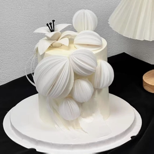 威化纸圆片糯米纸圆球蛋糕装饰糯米纸灯笼辅料网红蛋糕装饰插件