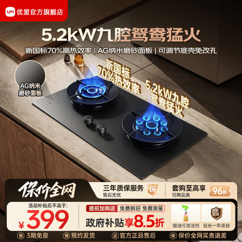 优盟UZ392煤气灶双灶燃气灶家用